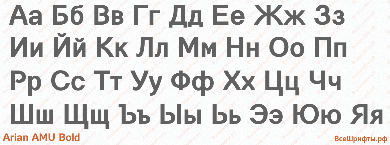 Шрифт Arian AMU Bold с русскими буквами Шрифт Arian AMU Bold с русскими буквами