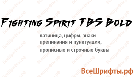 Шрифт Fighting Spirit TBS Bold