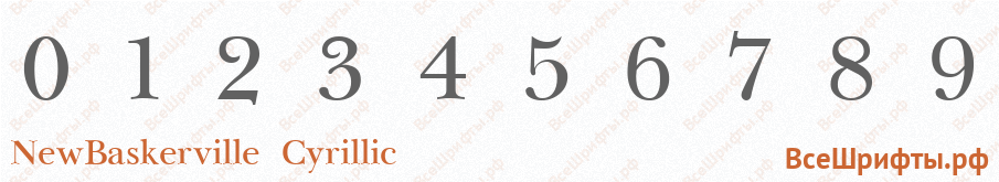 Шрифт NewBaskerville Cyrillic с цифрами