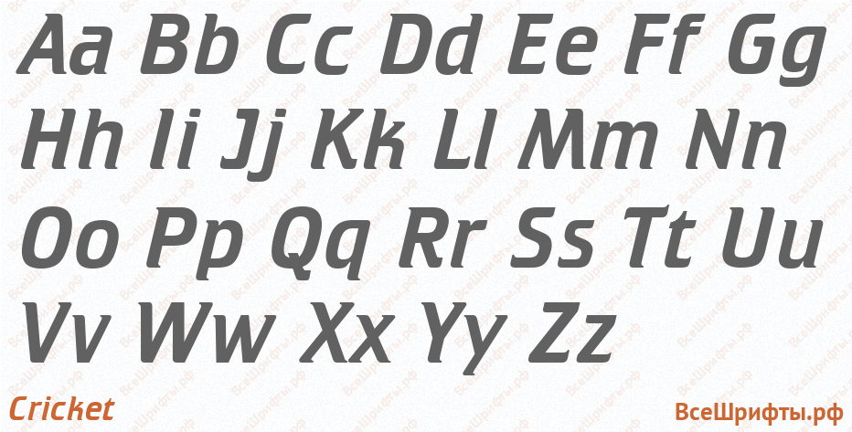 Шрифт Cricket с латинскими буквами