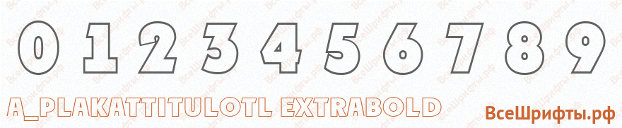 Шрифт a_PlakatTitulOtl ExtraBold с цифрами