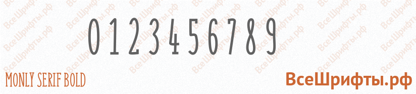 Шрифт Monly Serif Bold с цифрами