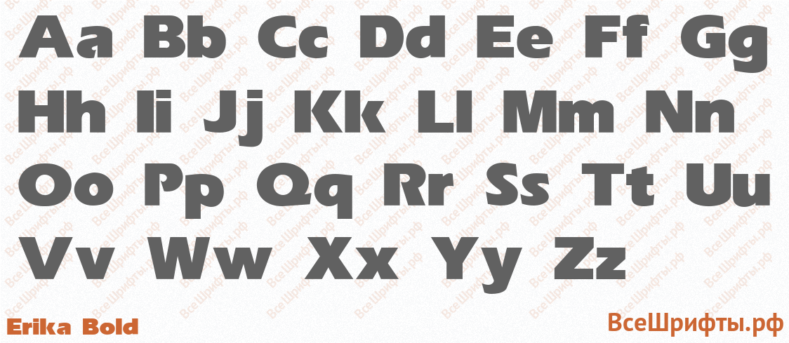 Шрифт Erika Bold с латинскими буквами