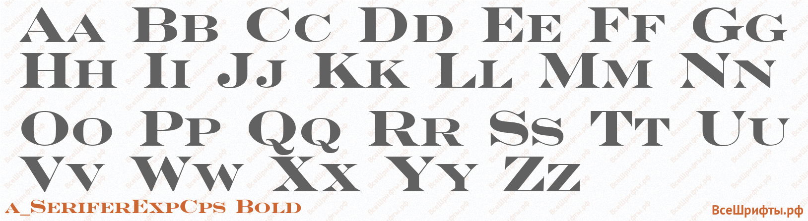 Шрифт a_SeriferExpCps Bold с латинскими буквами