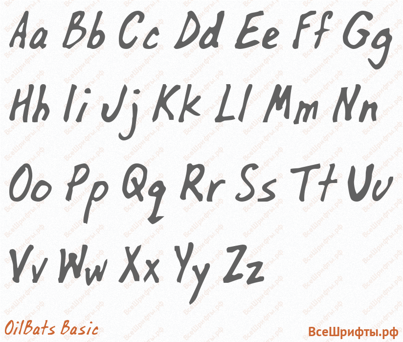Шрифт OilBats Basic с латинскими буквами