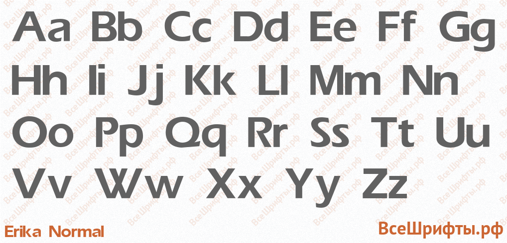 Шрифт Erika Normal с латинскими буквами