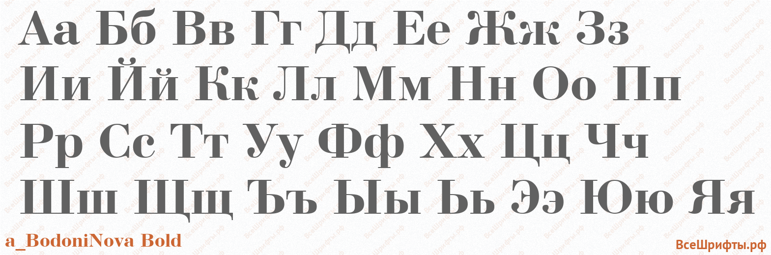Шрифт a_BodoniNova Bold с русскими буквами