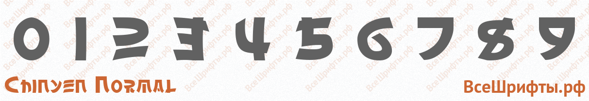 Шрифт Chinyen Normal с цифрами