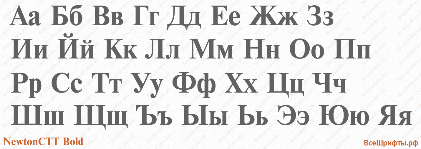 Шрифт NewtonCTT Bold с русскими буквами