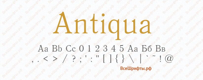 Шрифт Antiqua