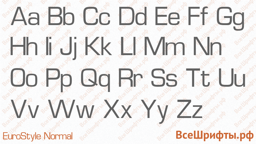 Шрифт EuroStyle Normal с латинскими буквами