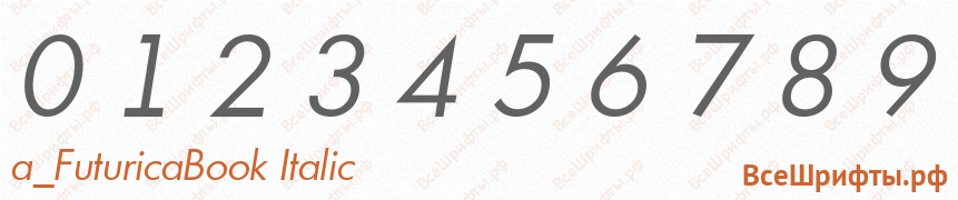 Шрифт a_FuturicaBook Italic с цифрами