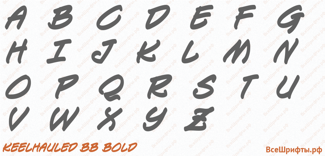 Шрифт Keelhauled BB Bold с латинскими буквами
