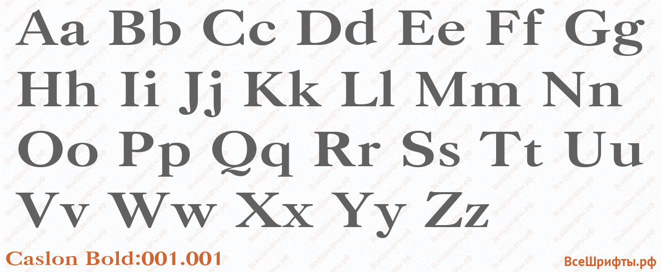 Шрифт Caslon Bold:001.001 с латинскими буквами