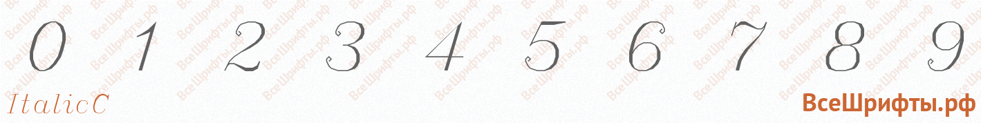 Шрифт ItalicC с цифрами