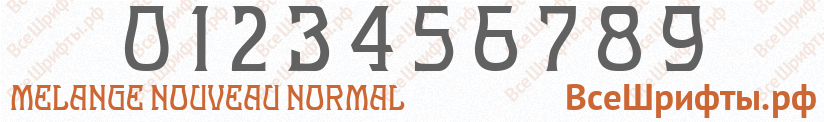 Шрифт Melange Nouveau Normal с цифрами