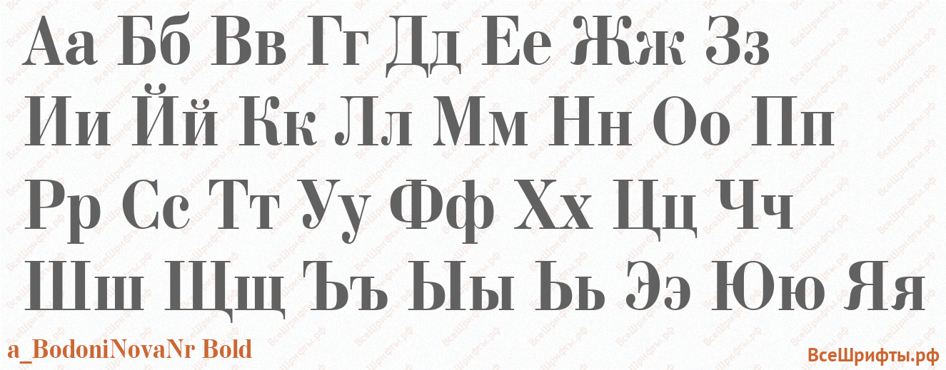 Шрифт a_BodoniNovaNr Bold с русскими буквами