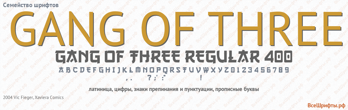 Семейство шрифтов Gang of Three