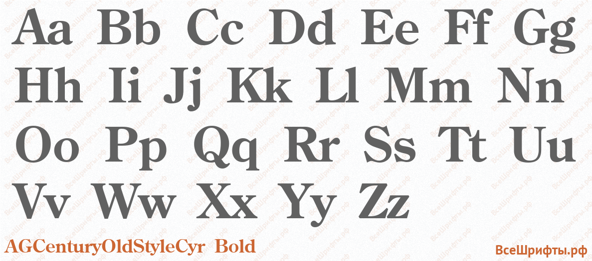 Шрифт AGCenturyOldStyleCyr Bold с латинскими буквами