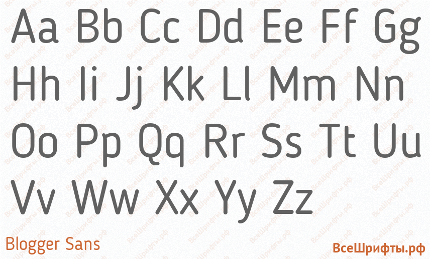 Шрифт Blogger Sans с латинскими буквами