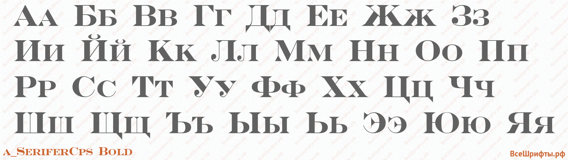 Шрифт a_SeriferCps Bold с русскими буквами