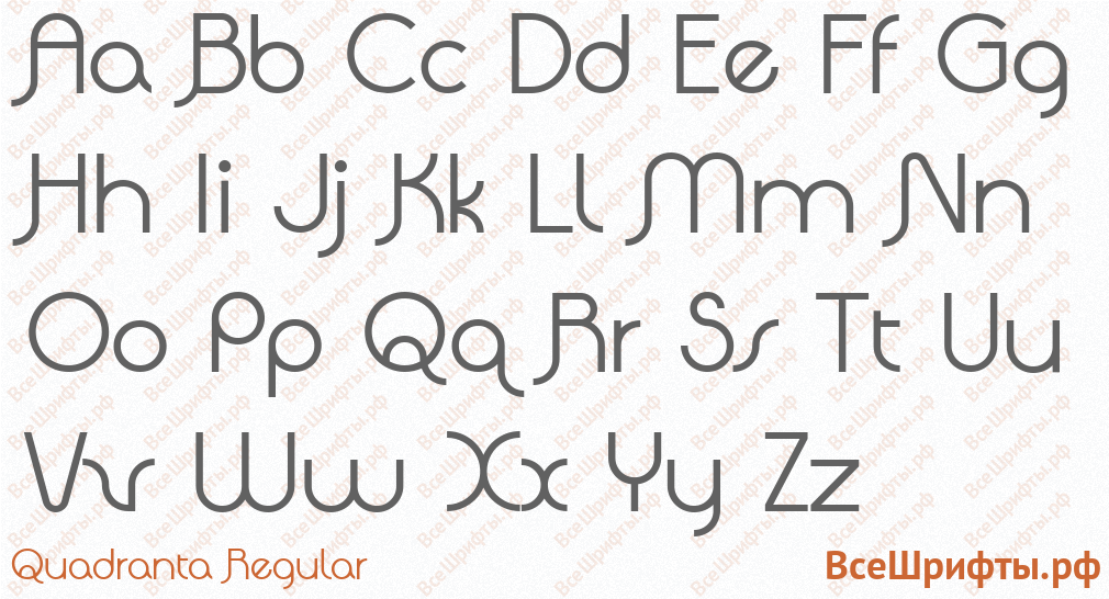 Шрифт Quadranta Regular с латинскими буквами