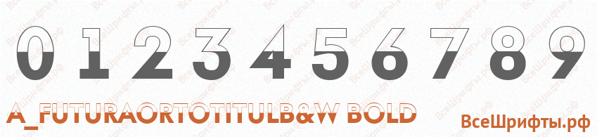 Шрифт a_FuturaOrtoTitulB&W Bold с цифрами
