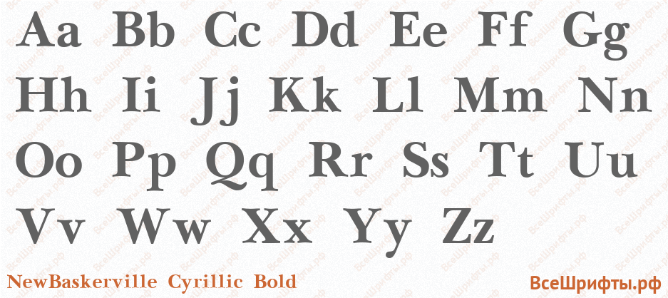 Шрифт NewBaskerville Cyrillic Bold с латинскими буквами