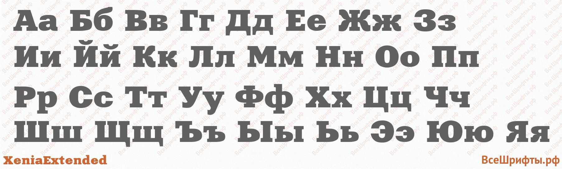 Шрифт XeniaExtended с русскими буквами