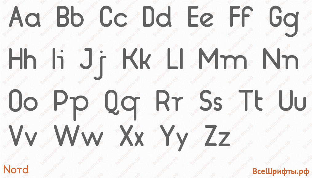 Шрифт Nord с латинскими буквами