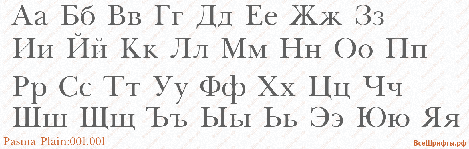 Шрифт Pasma Plain:001.001 с русскими буквами