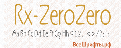 Шрифт Rx-ZeroZero