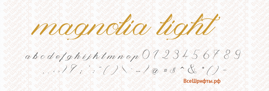 Шрифт Magnolia Light