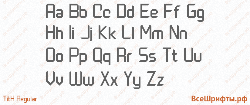 Шрифт TitH Regular с латинскими буквами