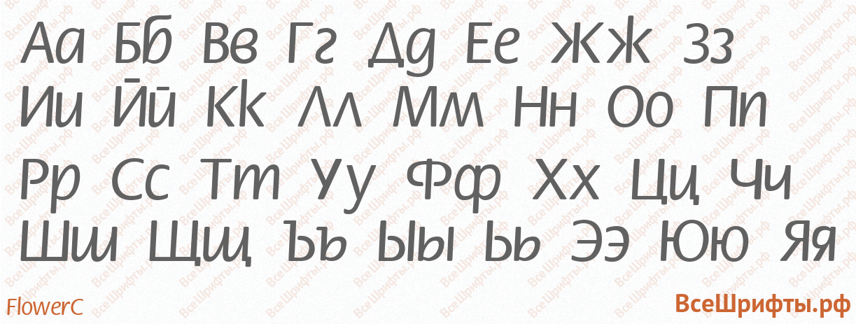 Шрифт FlowerC с русскими буквами