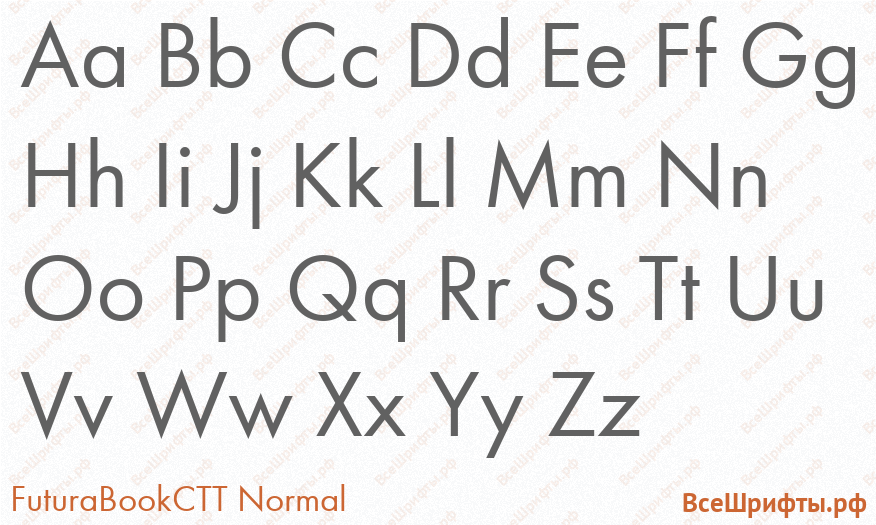 Шрифт FuturaBookCTT Normal с латинскими буквами