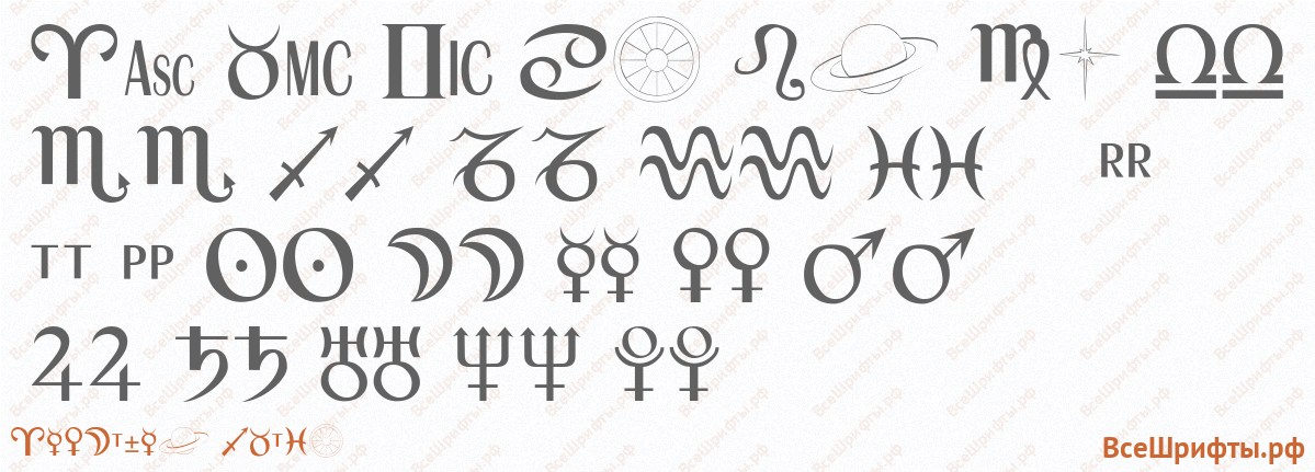 Шрифт Astro-SemiBold с латинскими буквами