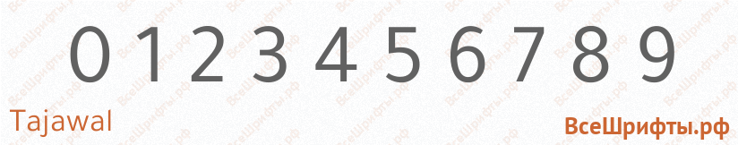 Шрифт Tajawal с цифрами