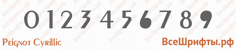 Шрифт Peignot Cyrillic с цифрами