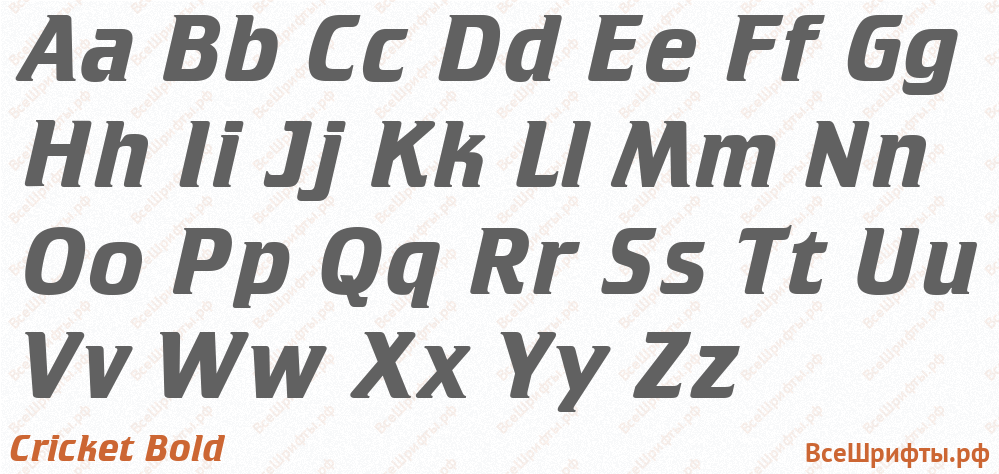 Шрифт Cricket Bold с латинскими буквами