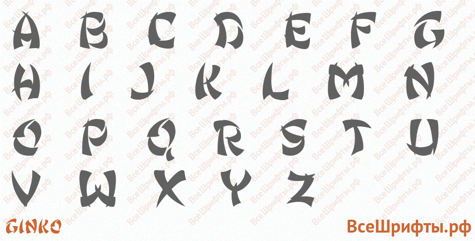 Шрифт Ginko с латинскими буквами