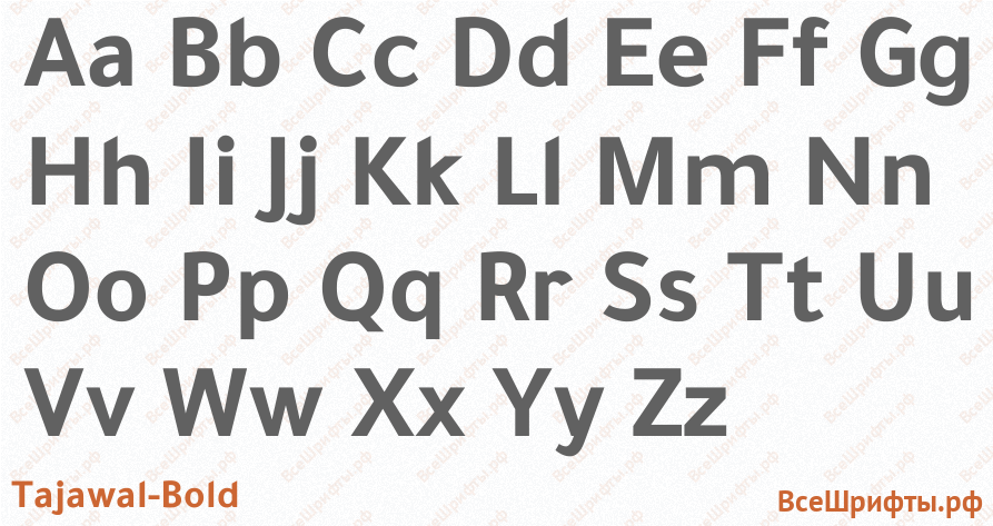 Шрифт Tajawal-Bold с латинскими буквами