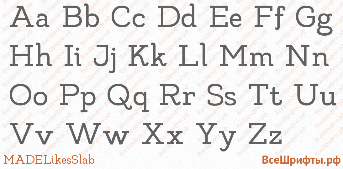 Шрифт MADELikesSlab с латинскими буквами