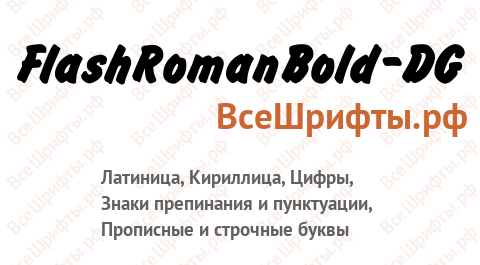 Шрифт FlashRomanBold_DG