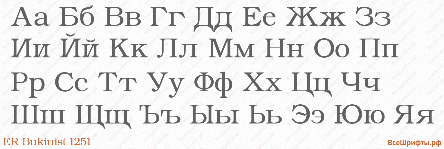 Шрифт ER Bukinist 1251 с русскими буквами