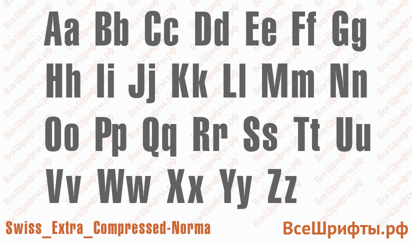 Шрифт Swiss_Extra_Compressed-Norma с латинскими буквами